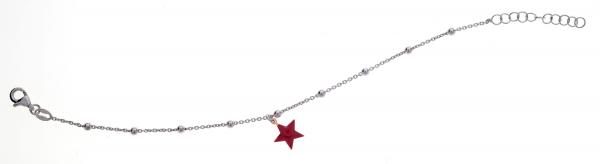 Bracciale Prega&Ama in argento925 con stella smaltata rossa - cod.61206SS